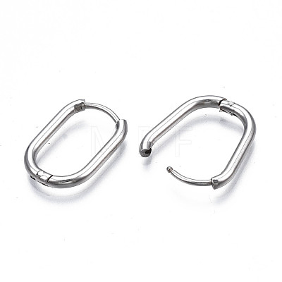 201 Stainless Steel Huggie Hoop Earrings STAS-S103A-33P-1