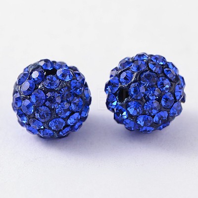 Polymer Clay Rhinestone Beads RB-C1438-10mm-A05-1