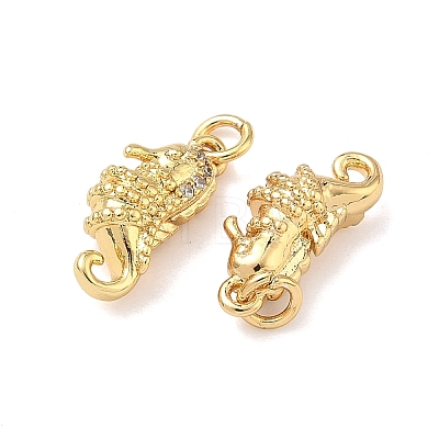 Brass Micro Pave Cubic Zirconia Pendants KK-A291-11H-G-1