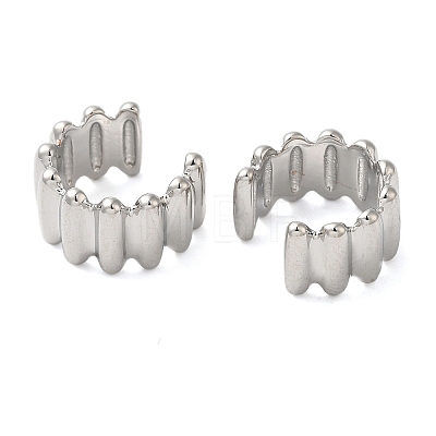 Brass Cuff Earrings for Women EJEW-B057-03P-1
