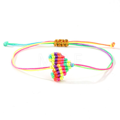 Adjustable Braided Polyester Cord Bracelets for Friendship and Couple VG5785-8-1