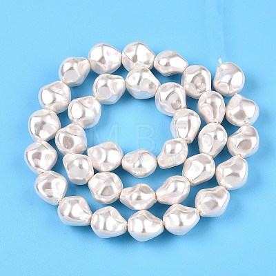 Transparent Spray Painted Glass Beads Strands GLAA-N001-31-1