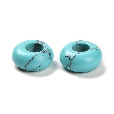 Synthetic Turquoise European Beads G-R488-02J-1