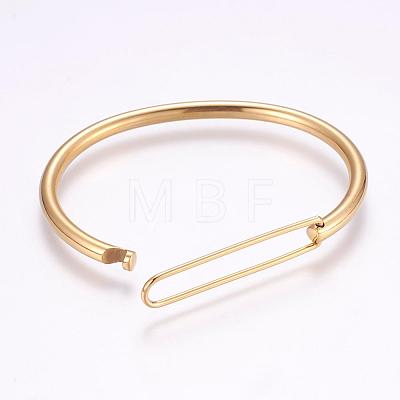304 Stainless Steel Bangles BJEW-P181-03G-1