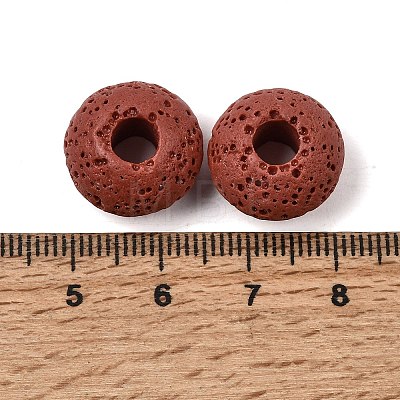 Lava Rock Gemstone European Beads GGDA007-5-1