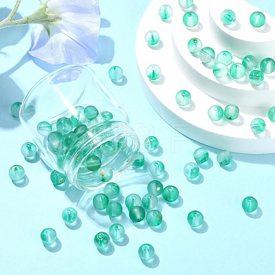 100Pcs Frosted Baking Paint Glass Beads DGLA-YW0001-36I-1