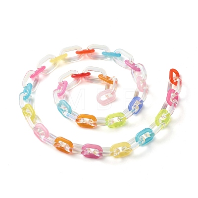 Transparent Acrylic Cable Chains AJEW-JB01094-1