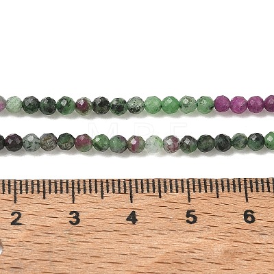 Gradient Natural Ruby in Zoisite Beads Strands GG-CBA2E9C-A03-3mm-1