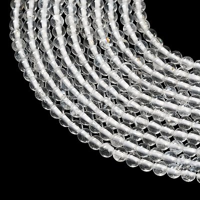 Natural White Topaz Beads Strands X-G-P627-3mm-02-1