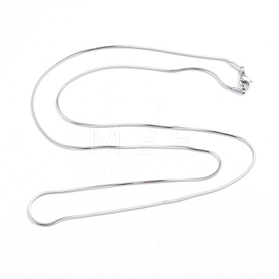 304 Stainless Steel Square Snake Chain Necklaces NJEW-L173-005-P-1