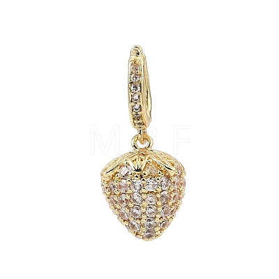 Brass Micro Pave Cubic Zirconia Pendants CU-CBAAD26-02C-G-1