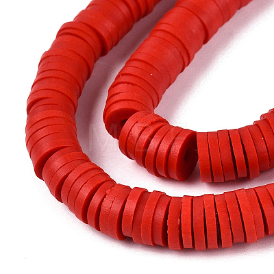 Handmade Polymer Clay Beads Strands CLAY-R089-6mm-038-1