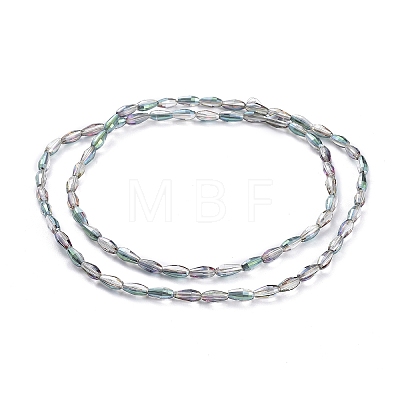 Electroplated Glass Beads Strands EGLA-H100-HP02-1