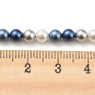 Electroplated Natural Shell Beads Strands SHEL-F008-03A-08-1