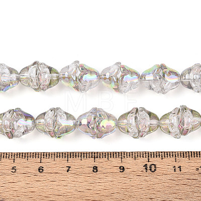 Electroplate Transparent Glass Beads Strands EGLA-N020-03H-1