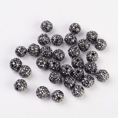 Metal Alloy Rhinestones Beads X-ALRI-B032-1-1
