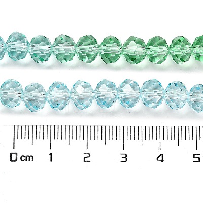 Transparent Painted Glass Beads Strands X1-DGLA-A034-T8mm-A16-1