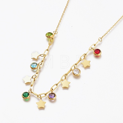 304 Stainless Steel Pendant Necklaces STAS-A049-29-1