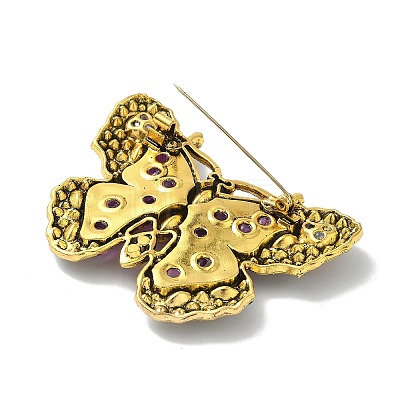 Butterfly Alloy Enamel Brooch JEWB-K018-36AG-1