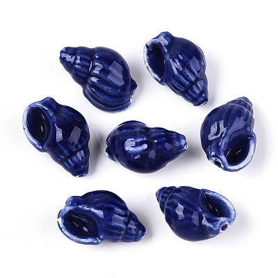 Handmade Printed Porcelain Beads PORC-T133-01A-01-1