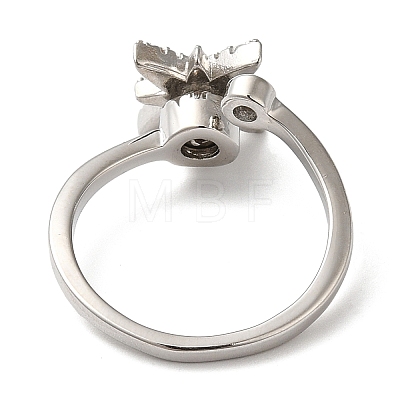 Rotatable Cat Eye Open Ring with Cubic Zirconia RJEW-Q776-01G-01-1