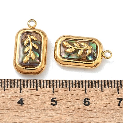 304 Stainless Steel Shell Pendants STAS-F345-01F-G-1