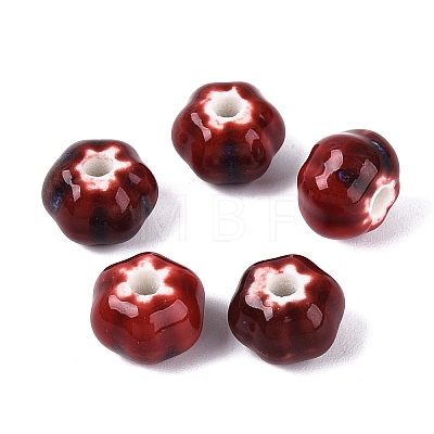 Vintage Handmade Porcelain Beads PORC-Q006-07K-1