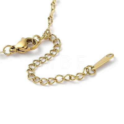 Heart with Word Love Brass with Rhinestone Pendant Necklaces NJEW-Z026-04G-1
