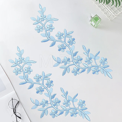 4Pcs Polyester Computerized Embroidery Cloth Iron on/Sew on Patches PATC-CY0001-80A-1