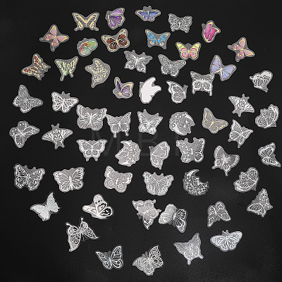 2 Bags 2 Styles Butterfly PET Self Adhesive Laser Stickers Sets STIC-CA0001-02-1