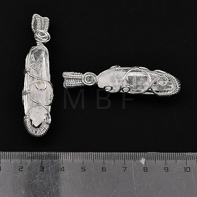 Natural Quartz Crystal Pendants G-K338-28P-03-1