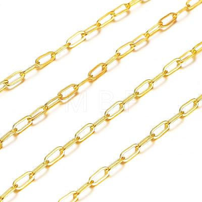 Brass Paperclip Chains X-CHC-S008-001C-G-1
