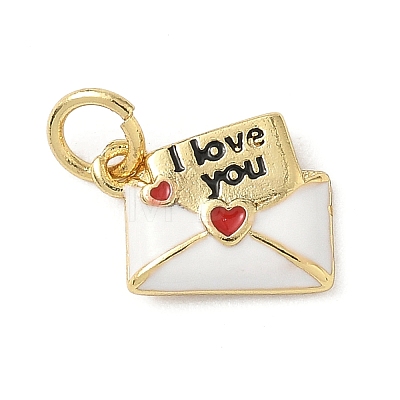 Brass Enamel Charms X-KK-A273-08G-01-1
