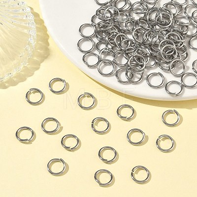 Non-Tarnish 304 Stainless Steel Open Jump Rings X-STAS-R065-38-1
