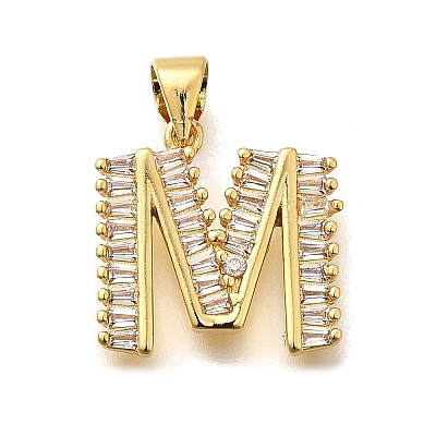 Rack Plating Brass Micro Pave Cubic Zirconia Pendants KK-L226-100G-M-1
