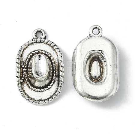 Tibetan Style Alloy Hat Pendants TIBEP-1023-AS-FF-1