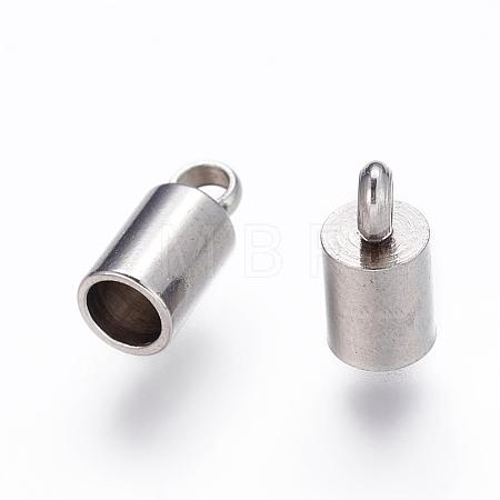 Tarnish Resistant 304 Stainless Steel Cord Ends STAS-P162-11-3mm-1