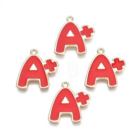 Rack Plating Alloy Enamel Pendants ENAM-N055-069-1