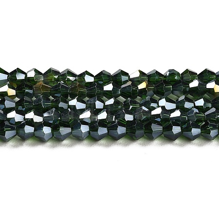 Transparent Electroplate Glass Beads Strands EGLA-A039-T2mm-B25-1