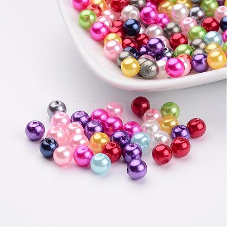 Mixed Acrylic Pearl Round Beads For DIY Jewelry and Bracelets X-PACR-6D-M-1