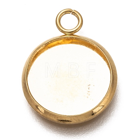 304 Stainless Steel Pendant Cabochon Settings X-STAS-Z030-01H-G-1