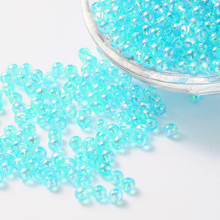 Eco-Friendly Transparent Acrylic Beads X-PL733-7-1