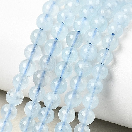 Natural Aquamarine Beads Strands G-G344-A08-4mm-1