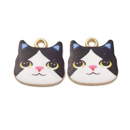 Alloy Enamel Pendants ENAM-V002-04G-03-1