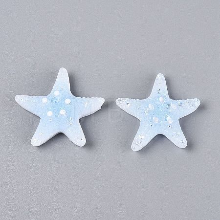 Transpant Resin & Paillette Decoden Cabochons CRES-Q222-01F-1