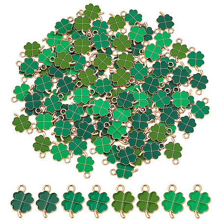 120Pcs 4Colors Alloy Enamel Pendants ENAM-ME0001-68-1