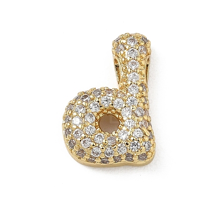 Brass Micro Pave Cubic Zirconia Pendants KK-A300-02G-D-1