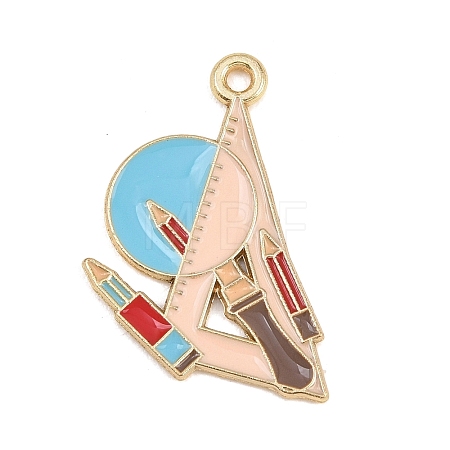 Back to School Alloy Enamel Pendants FIND-E054-02E-1