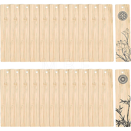 24Pcs Blank Bamboo Bookmark FIND-BC0003-45A-1