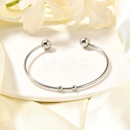 Tarnish Resistant Fashion 304 Stainless Steel Cuff Bangles Torque Bangles X-BJEW-H473-01P-1